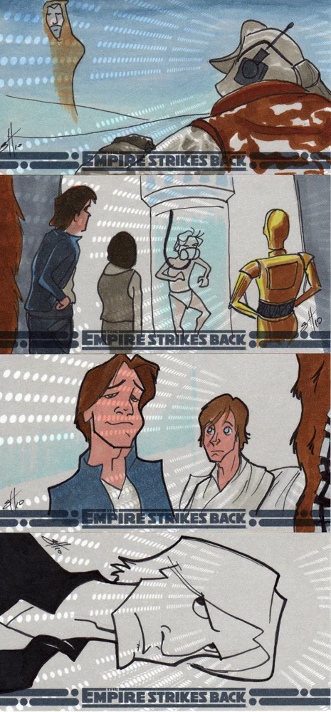 Empire Strikes Back 3D sketchcard