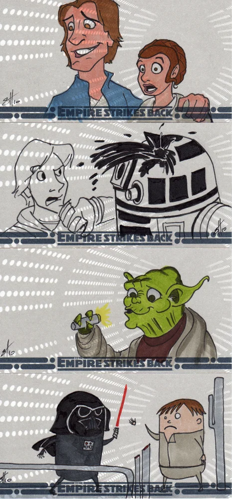 Empire Strikes Back 3D sketchcard