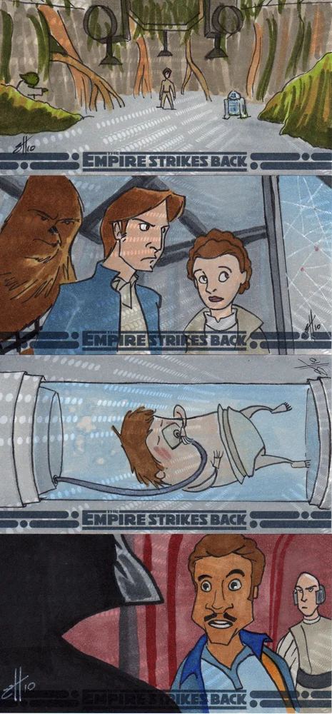 Empire Strikes Back 3D sketchcard