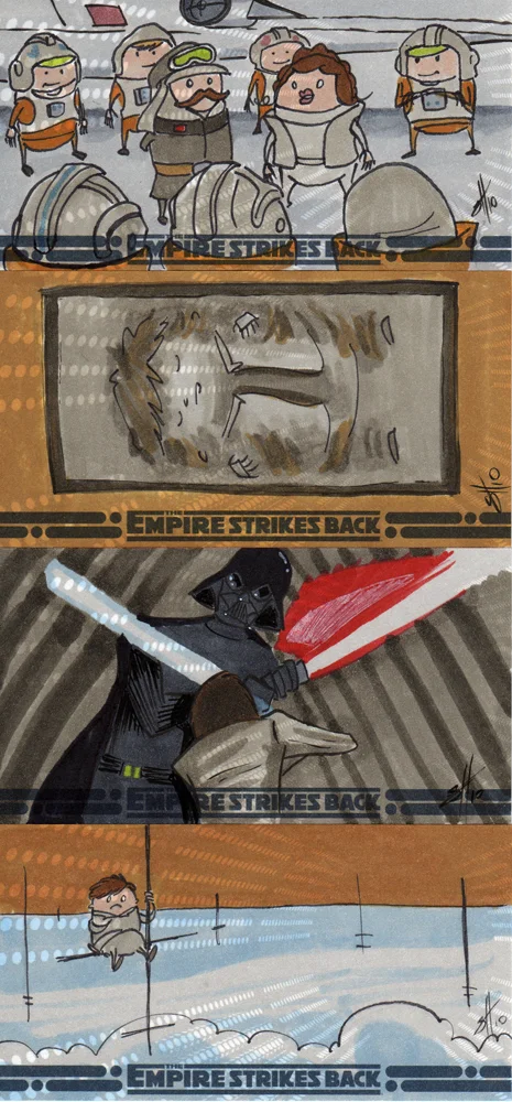 Empire Strikes Back 3D sketchcard
