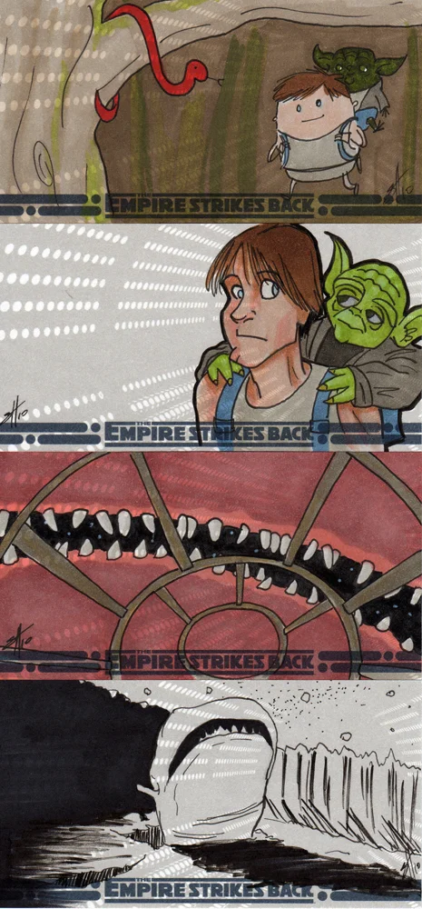 Empire Strikes Back 3D sketchcard