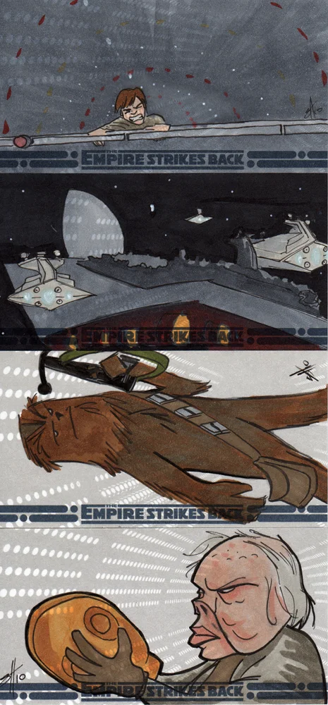 Empire Strikes Back 3D sketchcard