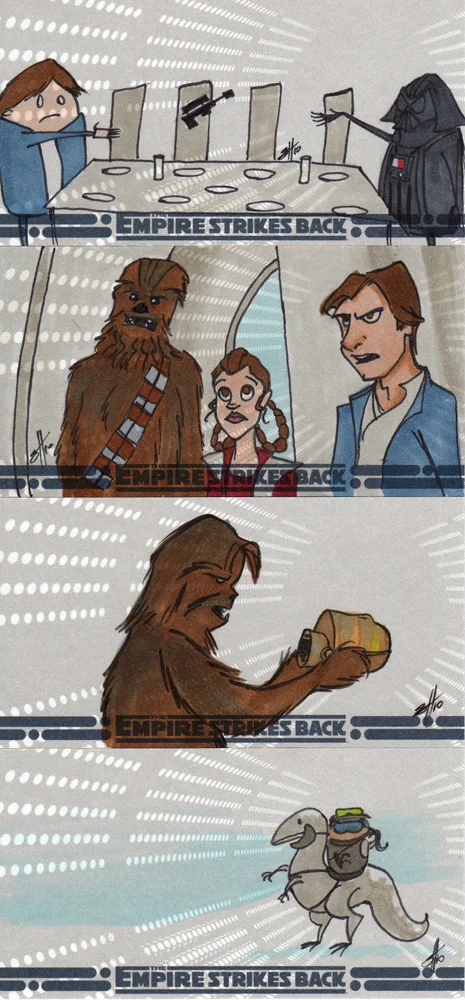Empire Strikes Back 3D sketchcard