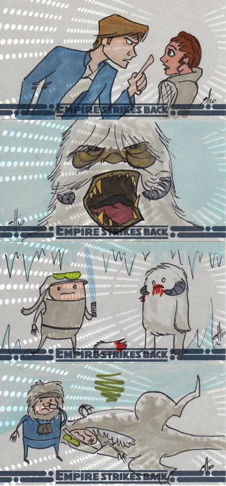 Empire Strikes Back 3D sketchcard
