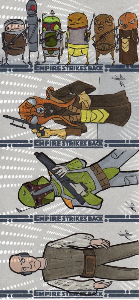 Empire Strikes Back 3D sketchcard