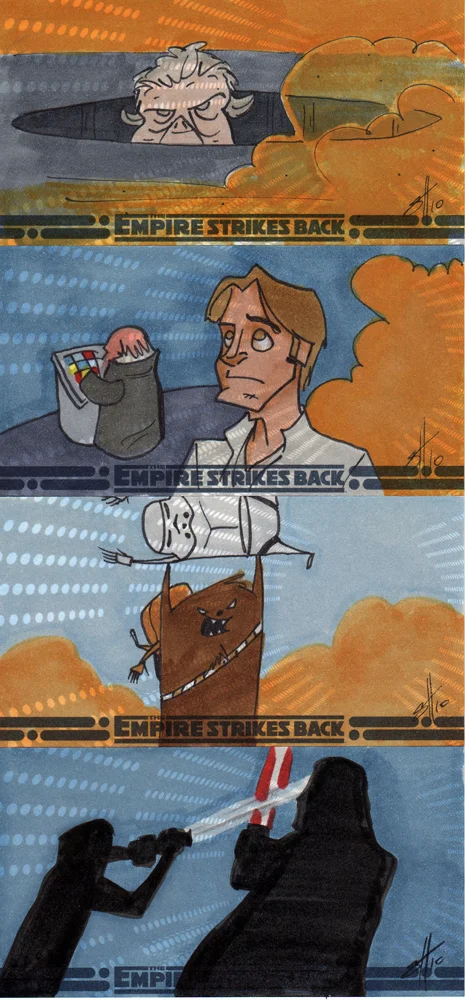 Empire Strikes Back 3D sketchcard