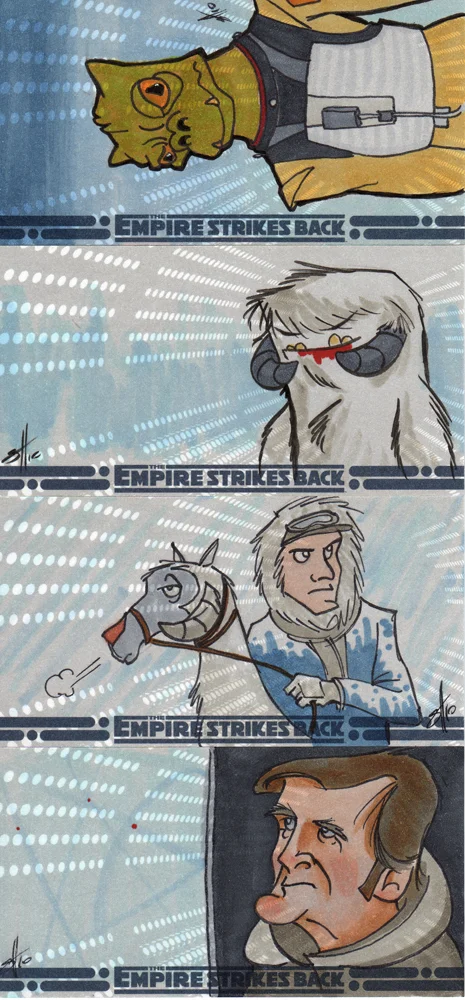 Empire Strikes Back 3D sketchcard