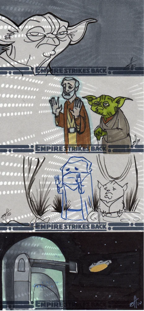 Empire Strikes Back 3D sketchcard