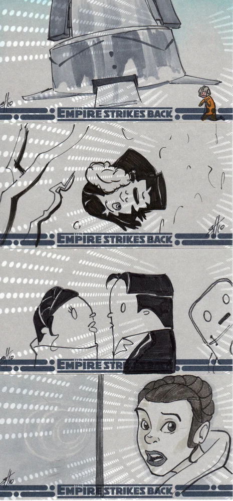 Empire Strikes Back 3D sketchcard