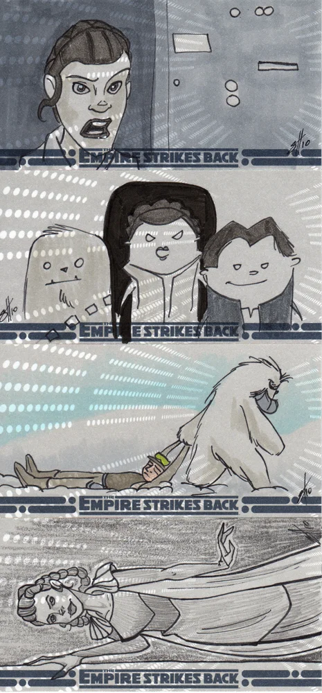 Empire Strikes Back 3D sketchcard