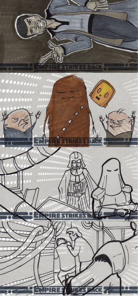 Empire Strikes Back 3D sketchcard