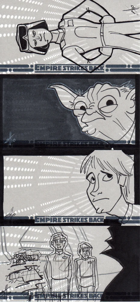 Empire Strikes Back 3D sketchcard