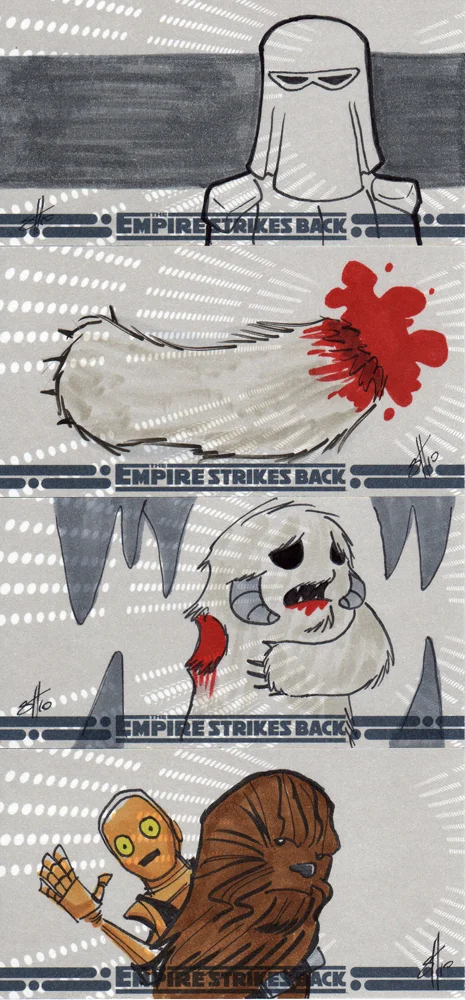 Empire Strikes Back 3D sketchcard