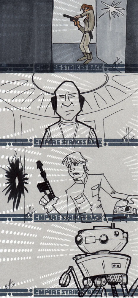 Empire Strikes Back 3D sketchcard