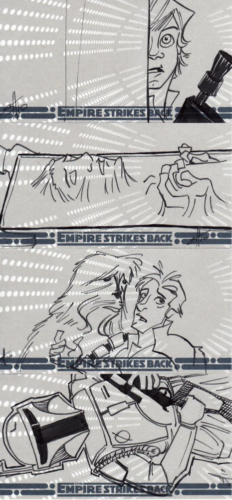 Empire Strikes Back 3D sketchcard
