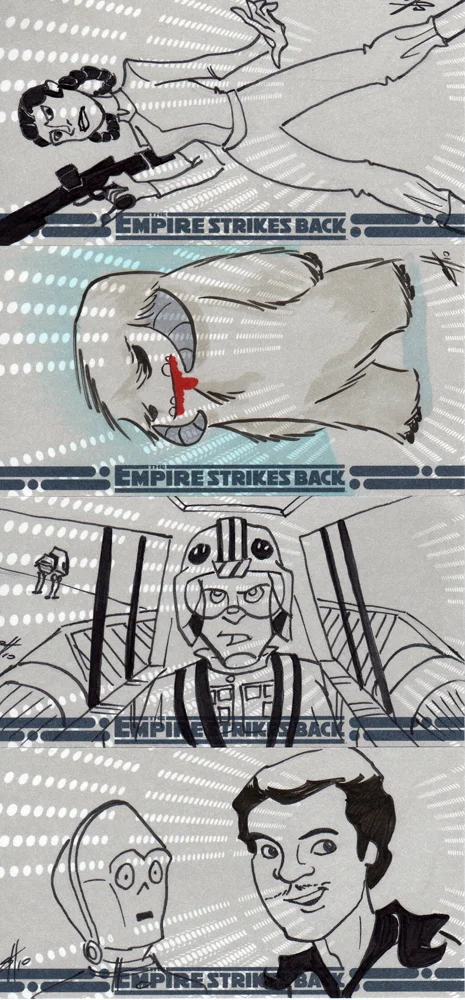 Empire Strikes Back 3D sketchcard