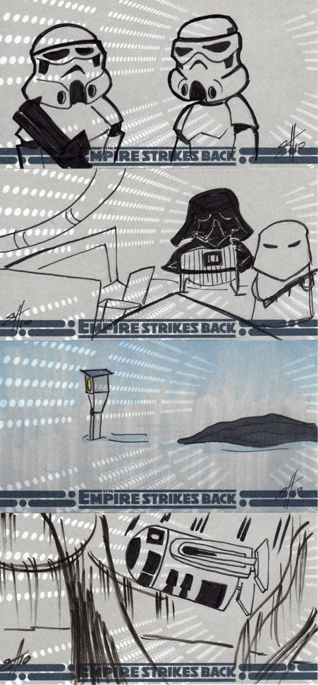 Empire Strikes Back 3D sketchcard