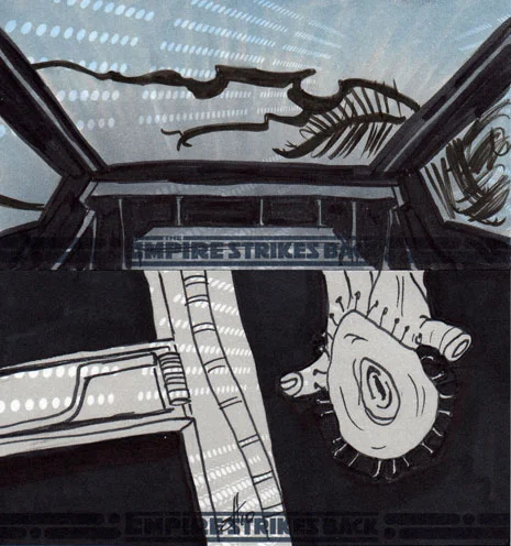 Empire Strikes Back 3D sketchcard