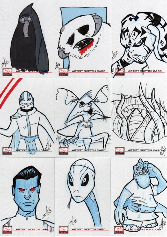Star Wars Galaxy IV sketchcard