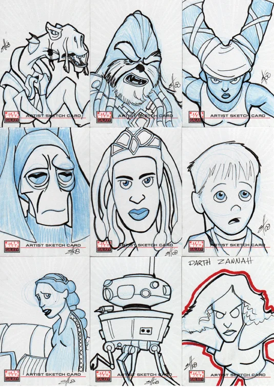 Star Wars Galaxy IV sketchcard